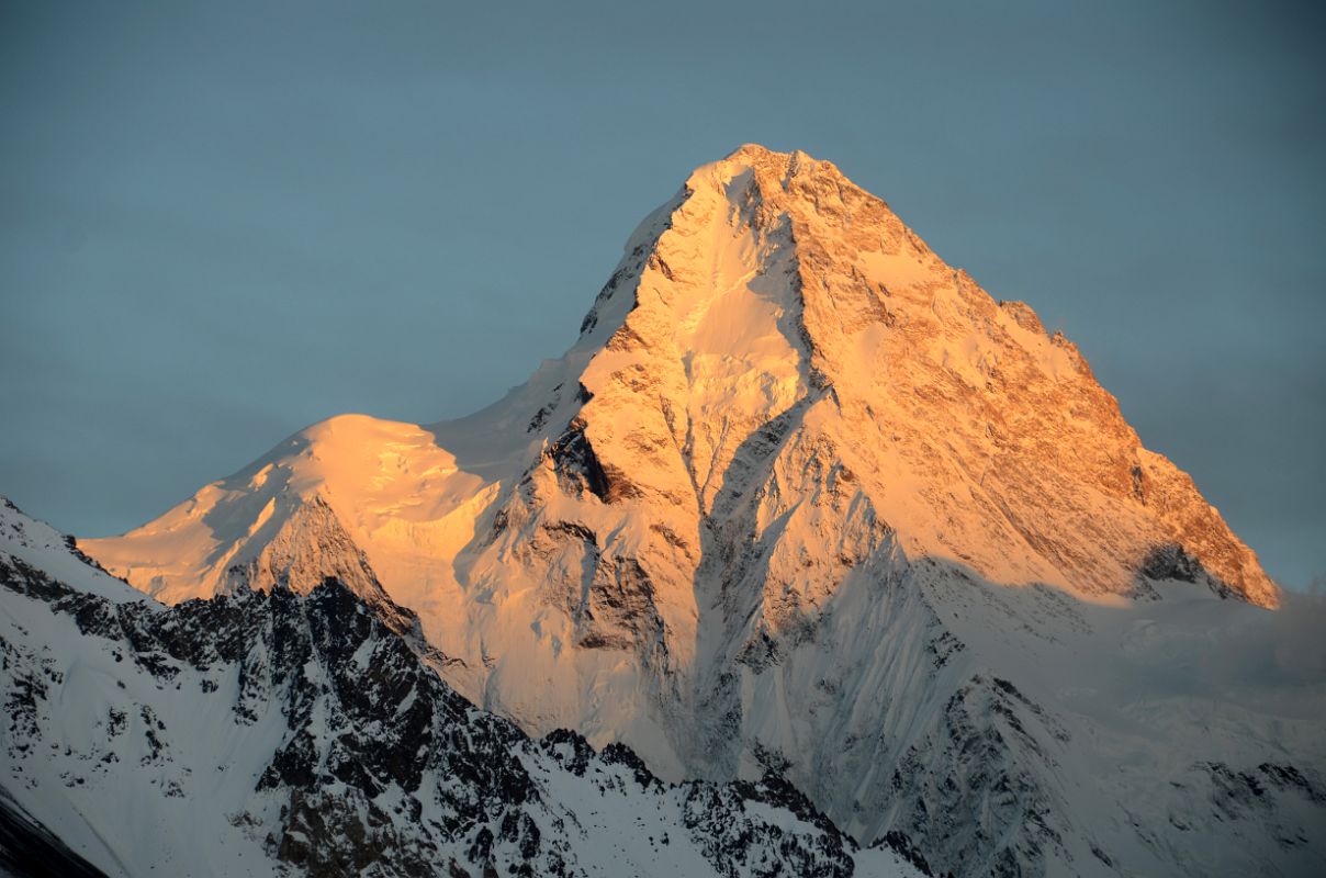 15 K2 North Face At Sunset From K2 North Face Intermediate Base Camp